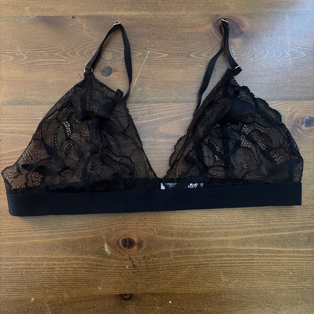 COMMANDO BRA206 LOVE + LUST BRALETTE BLACK SOZE M/L